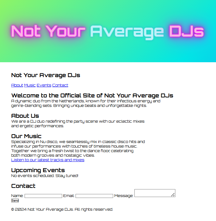 DJ-website project preview